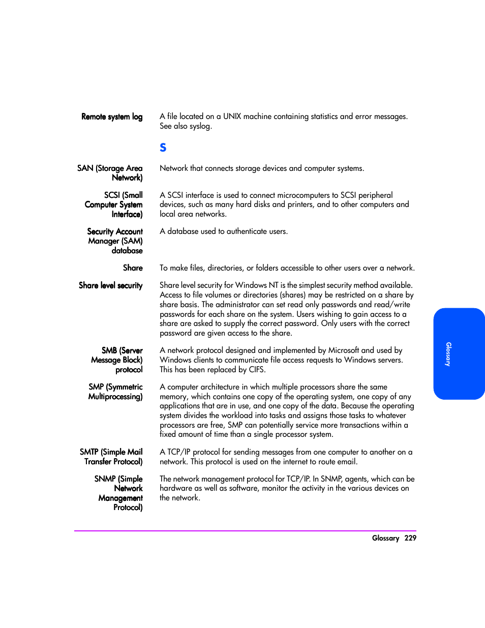 HP StorageWorks 8000 NAS User Manual | Page 231 / 240