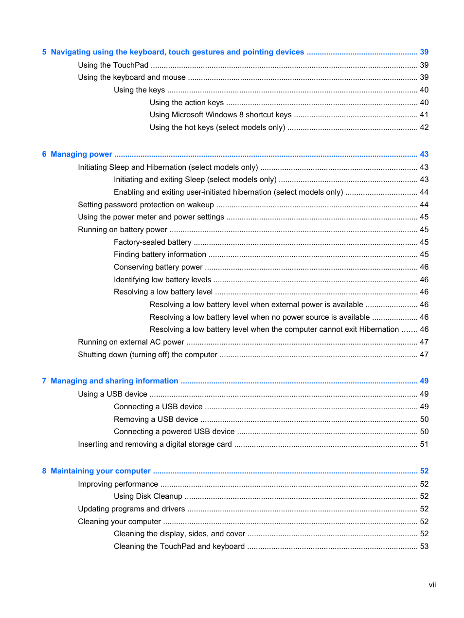 HP ENVY x2 CTO 11t-g000 User Manual | Page 7 / 79