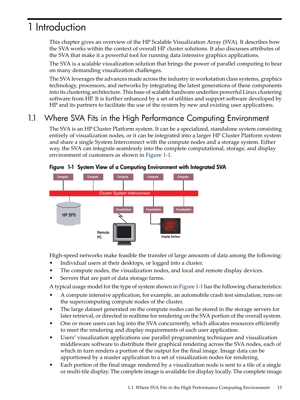 1 introduction, Chapter 1 | HP Scalable Visualization Array Software User Manual | Page 13 / 68