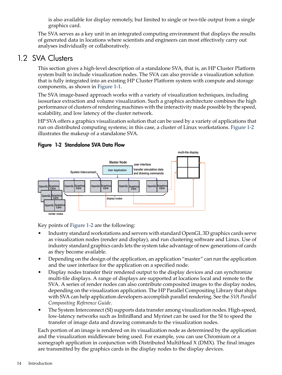 2 sva clusters, Standalone sva data flow | HP Scalable Visualization Array Software User Manual | Page 14 / 68