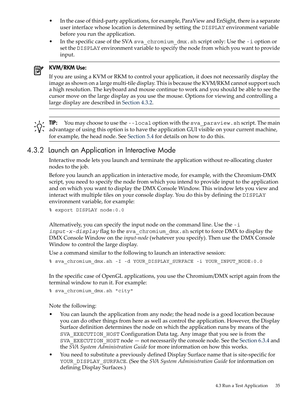 2 launch an application in interactive mode | HP Scalable Visualization Array Software User Manual | Page 35 / 68