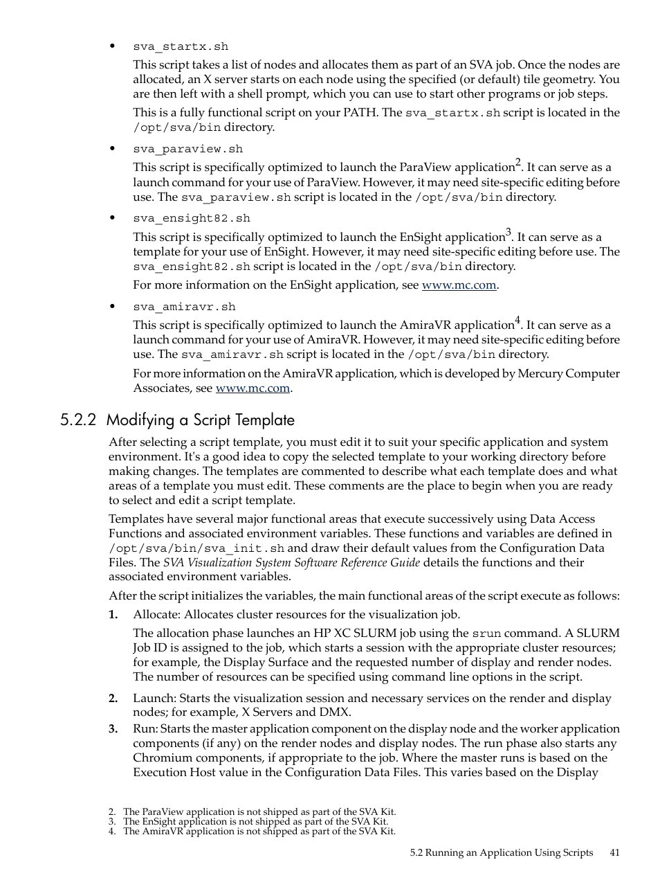 2 modifying a script template | HP Scalable Visualization Array Software User Manual | Page 41 / 68