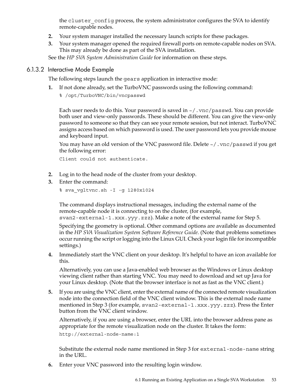 2 interactive mode example | HP Scalable Visualization Array Software User Manual | Page 53 / 68