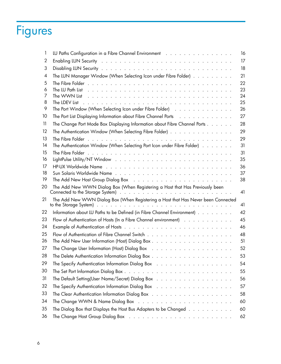 Figures | HP XP Array Manager Software User Manual | Page 6 / 105