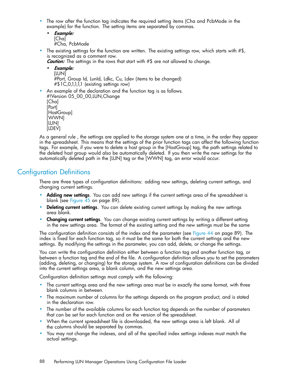 Conﬁguration deﬁnitions | HP XP Array Manager Software User Manual | Page 88 / 105