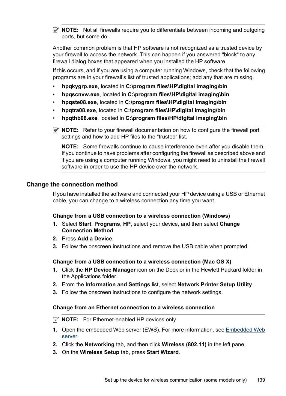 Change the connection method | HP Officejet 6500 User Manual | Page 143 / 294