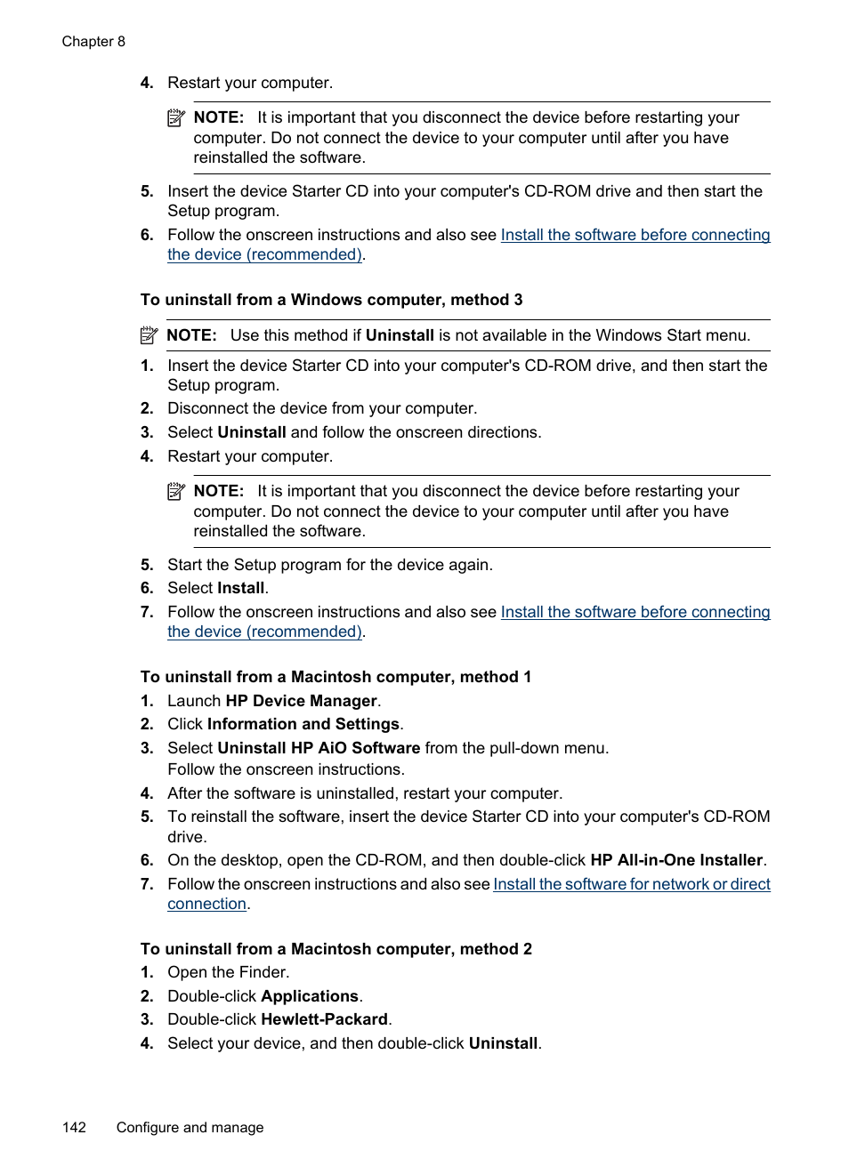 HP Officejet 6500 User Manual | Page 146 / 294