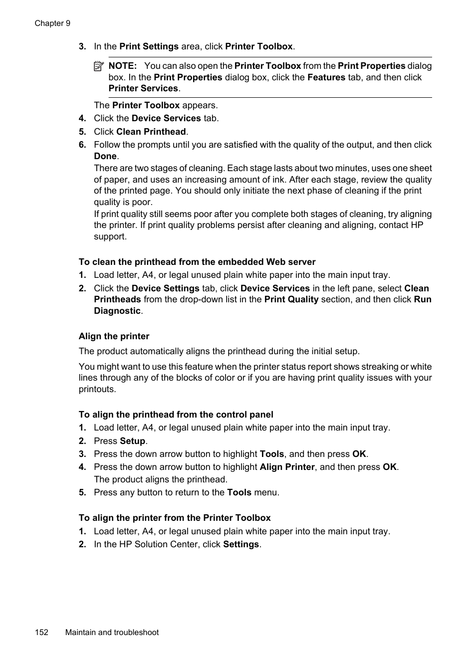 Align the printer, Align, The printer | HP Officejet 6500 User Manual | Page 156 / 294