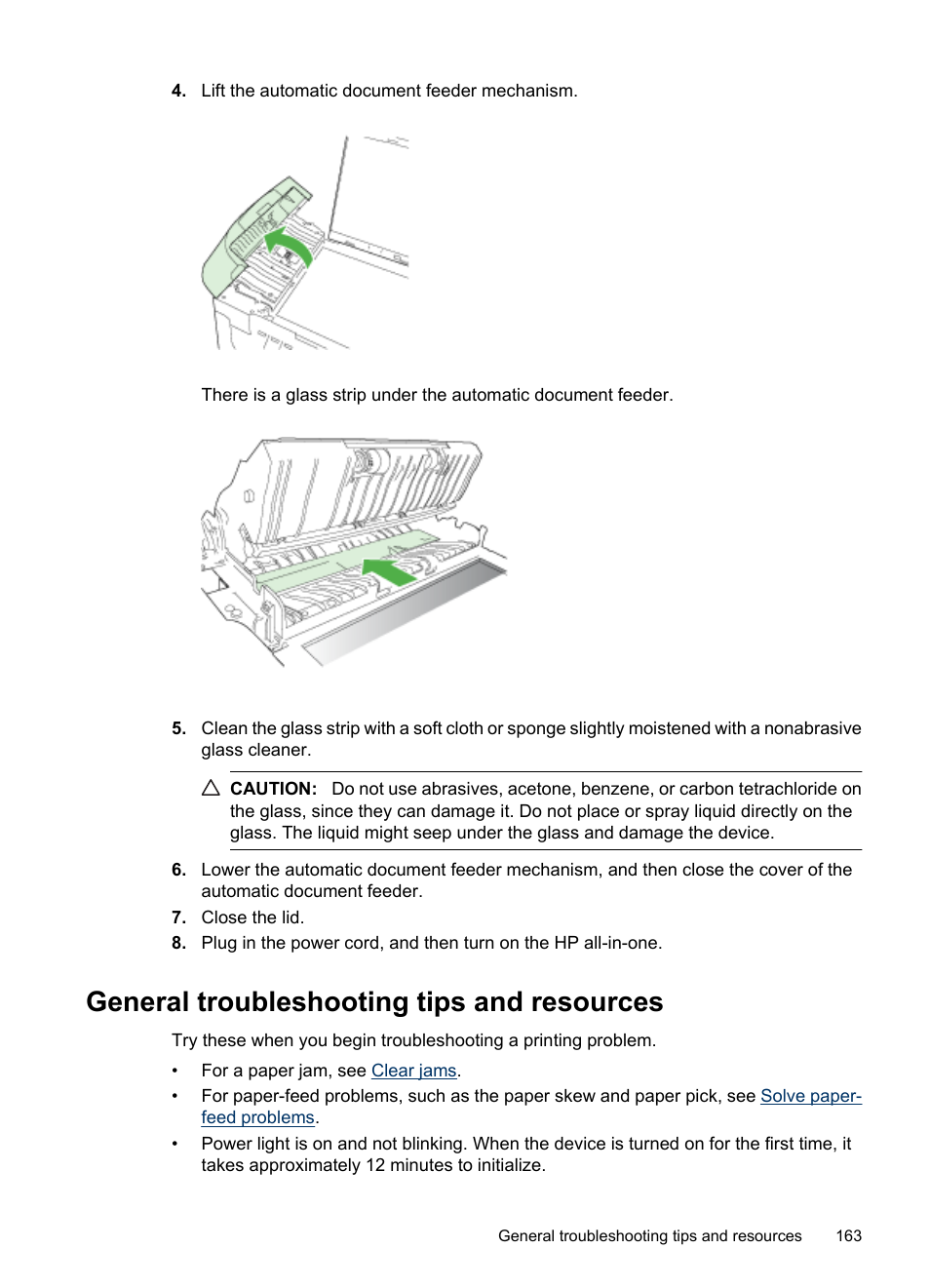 General troubleshooting tips and resources | HP Officejet 6500 User Manual | Page 167 / 294