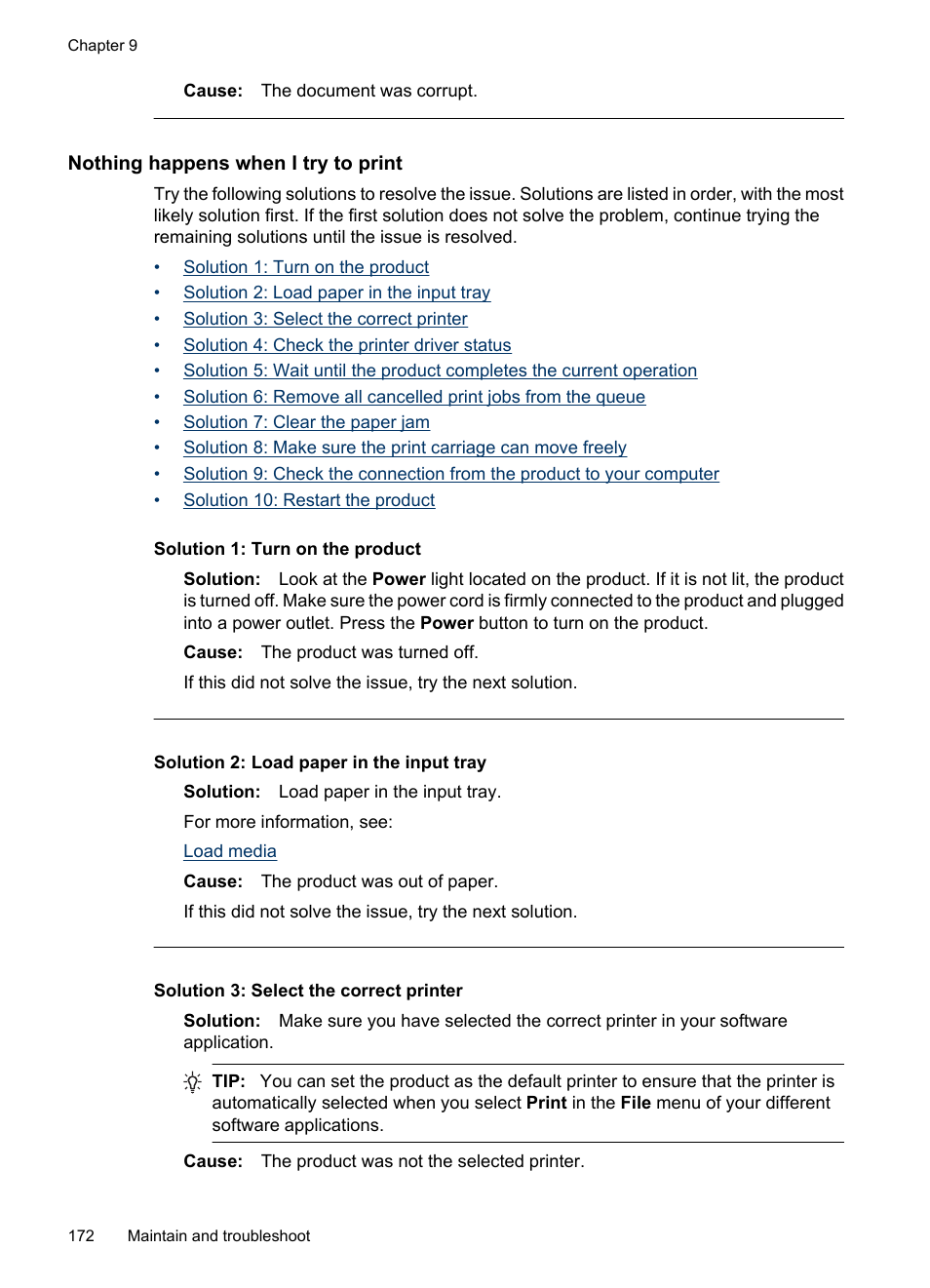 Nothing happens when i try to print | HP Officejet 6500 User Manual | Page 176 / 294