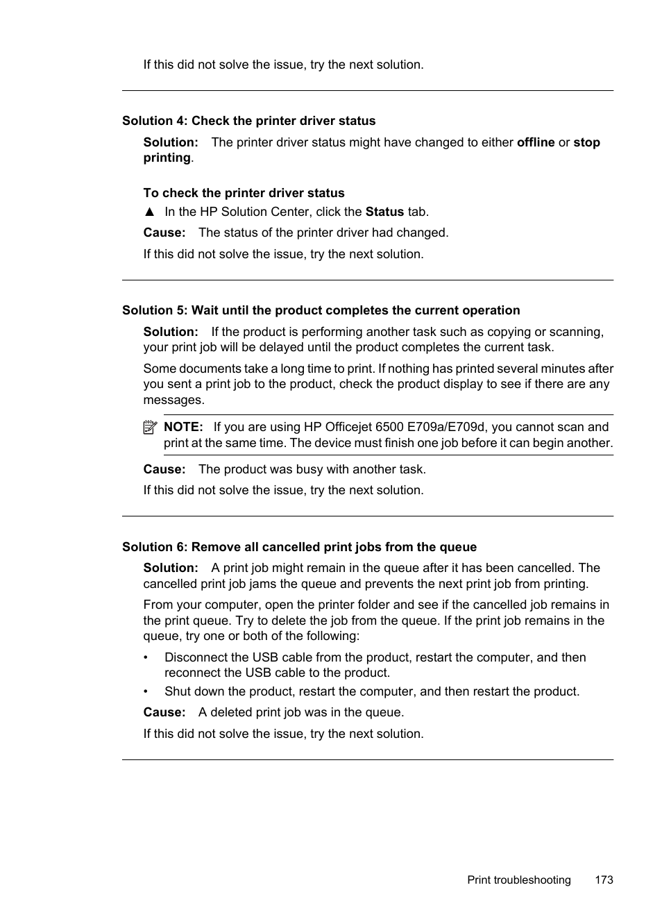 Solution 4: check the printer driver status | HP Officejet 6500 User Manual | Page 177 / 294