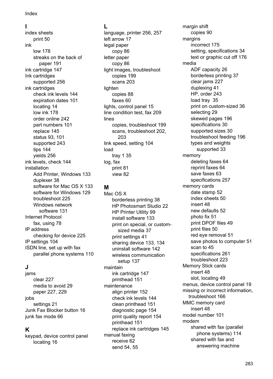 HP Officejet 6500 User Manual | Page 287 / 294