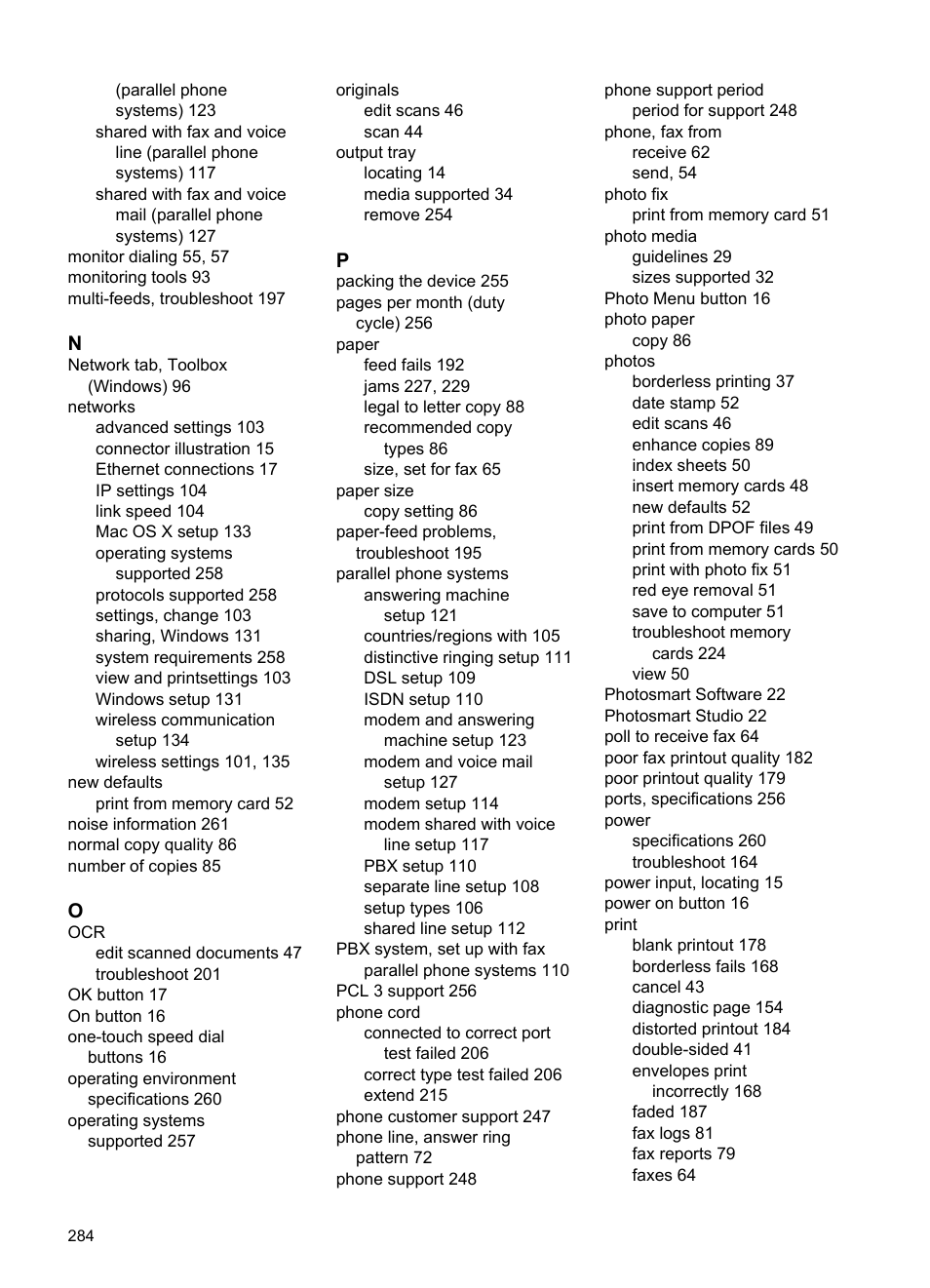 HP Officejet 6500 User Manual | Page 288 / 294