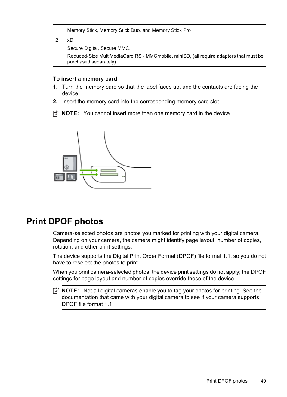 Print dpof photos | HP Officejet 6500 User Manual | Page 53 / 294