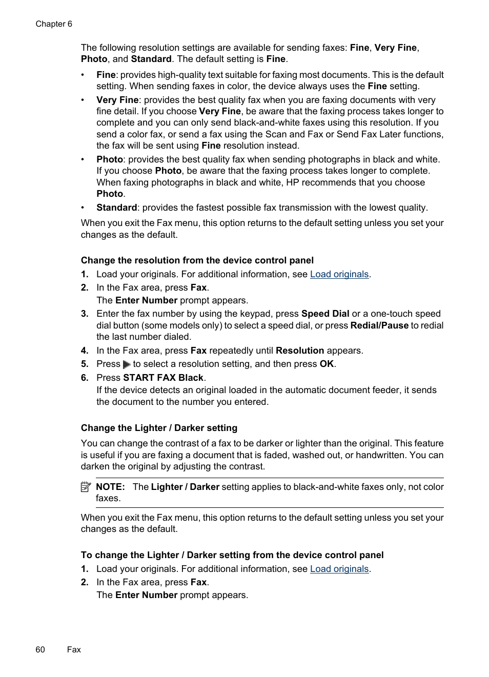 Change the lighter / darker setting | HP Officejet 6500 User Manual | Page 64 / 294