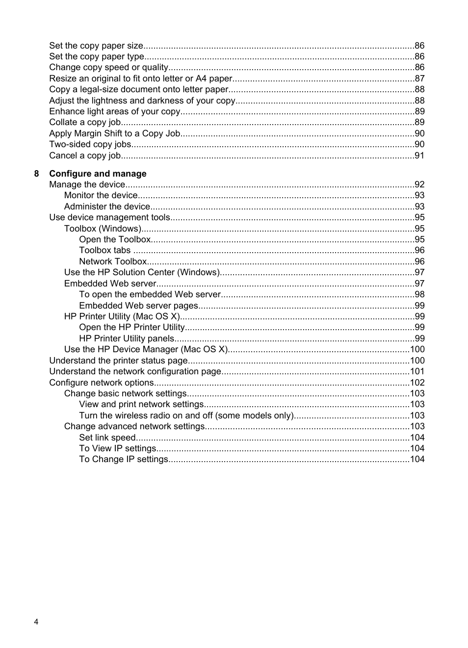 HP Officejet 6500 User Manual | Page 8 / 294