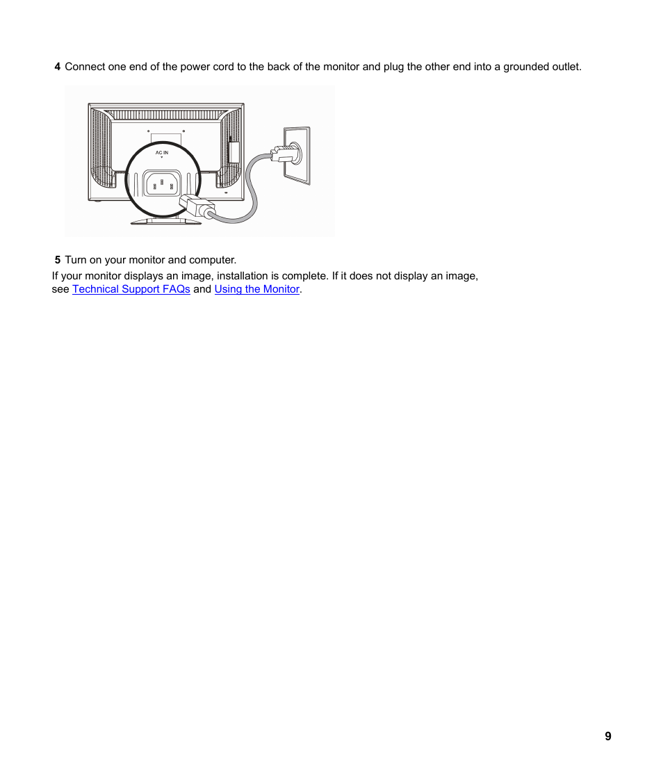 HP v185w 18.5-inch Widescreen LCD Monitor User Manual | Page 9 / 31