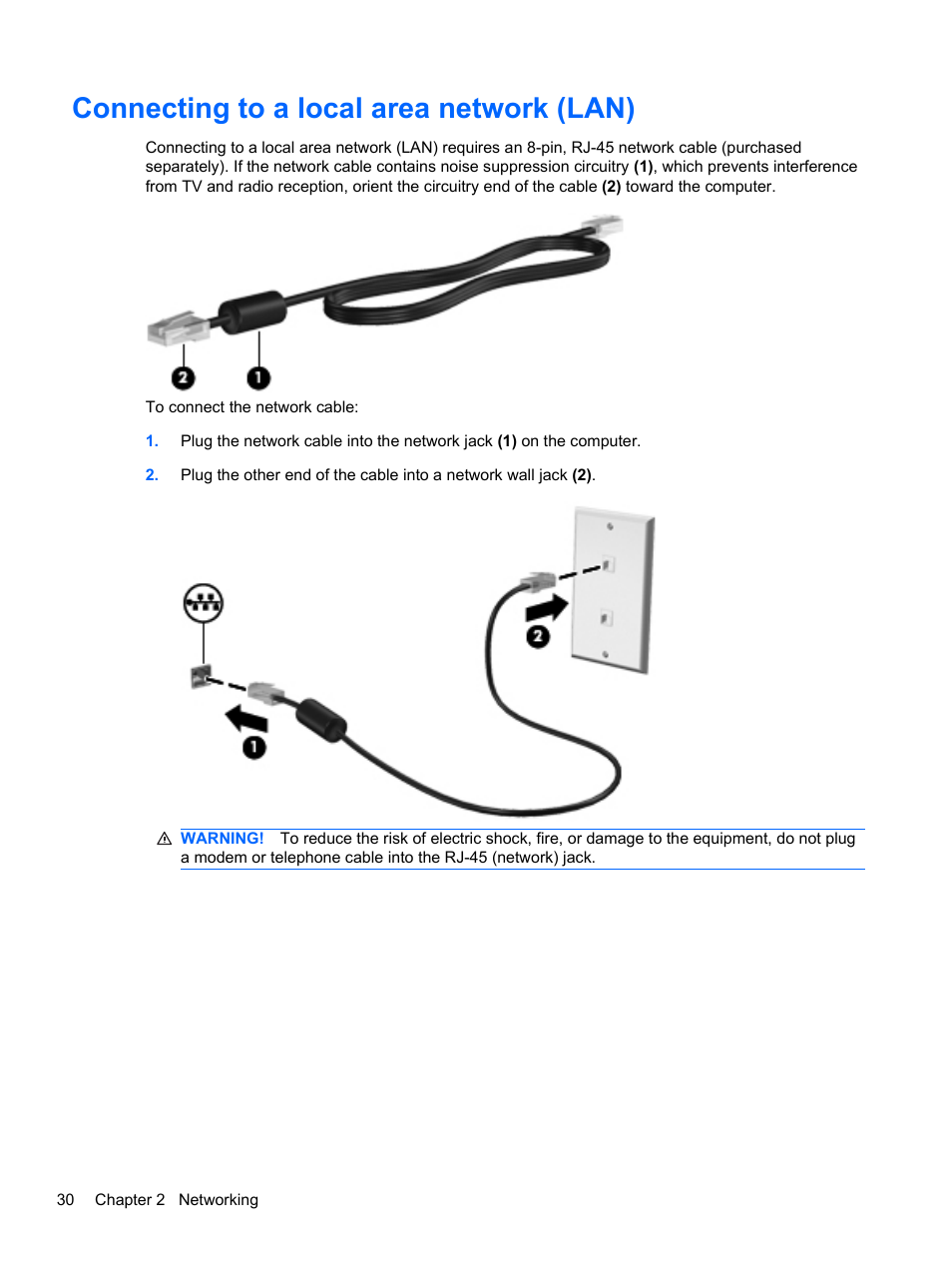 Connecting to a local area network (lan) | HP Compaq 320 Notebook-PC User Manual | Page 42 / 161