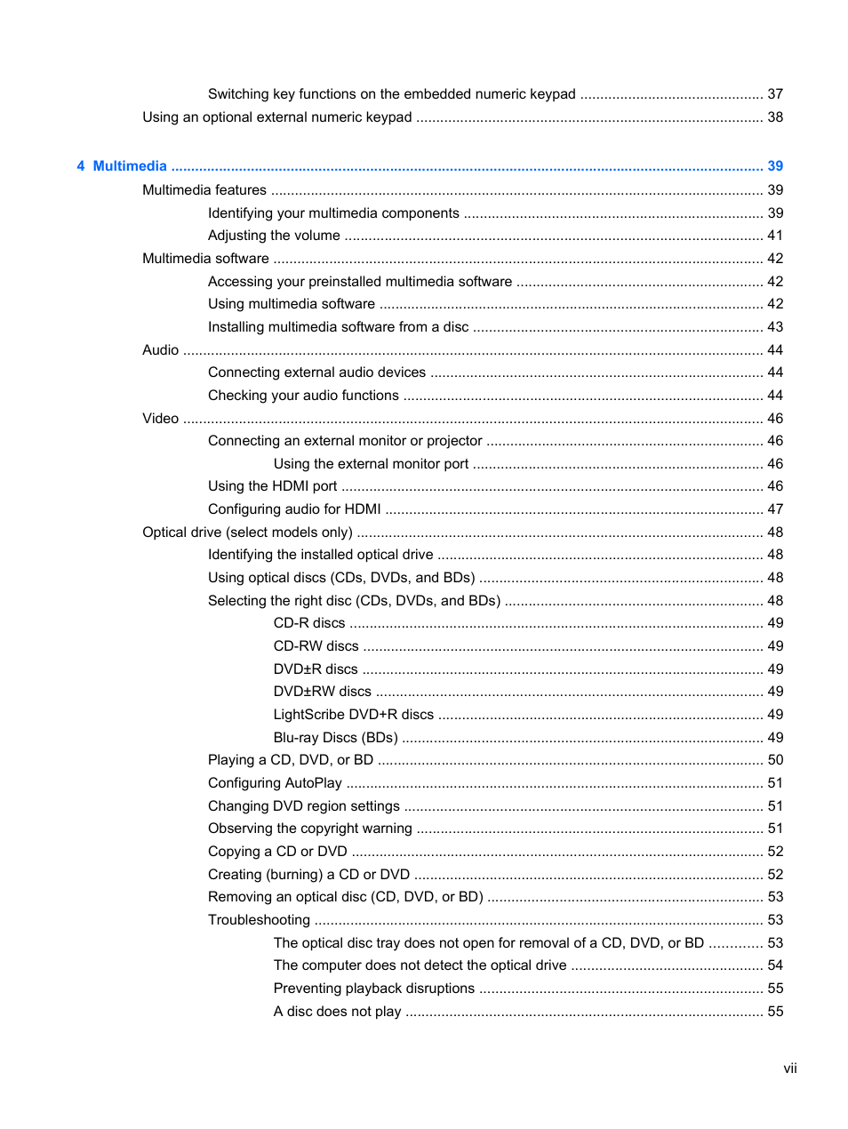 HP Compaq 320 Notebook-PC User Manual | Page 7 / 161