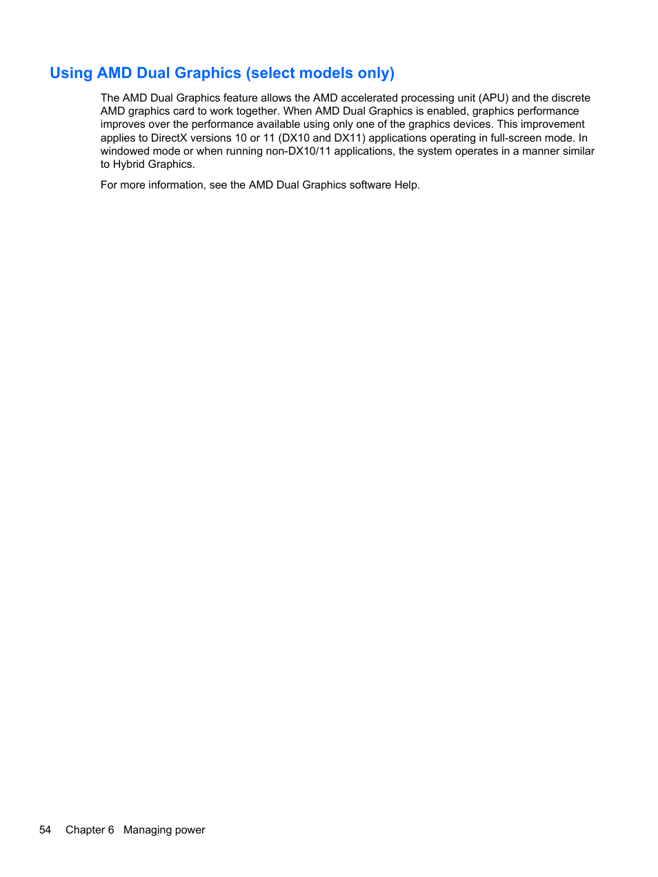 Using amd dual graphics (select models only) | HP 250 G2 Notebook PC User Manual | Page 64 / 90