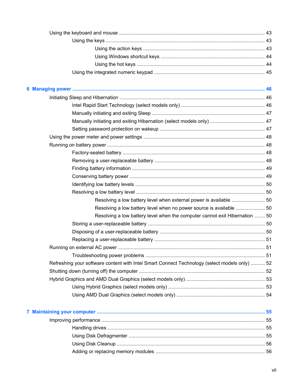 HP 250 G2 Notebook PC User Manual | Page 7 / 90