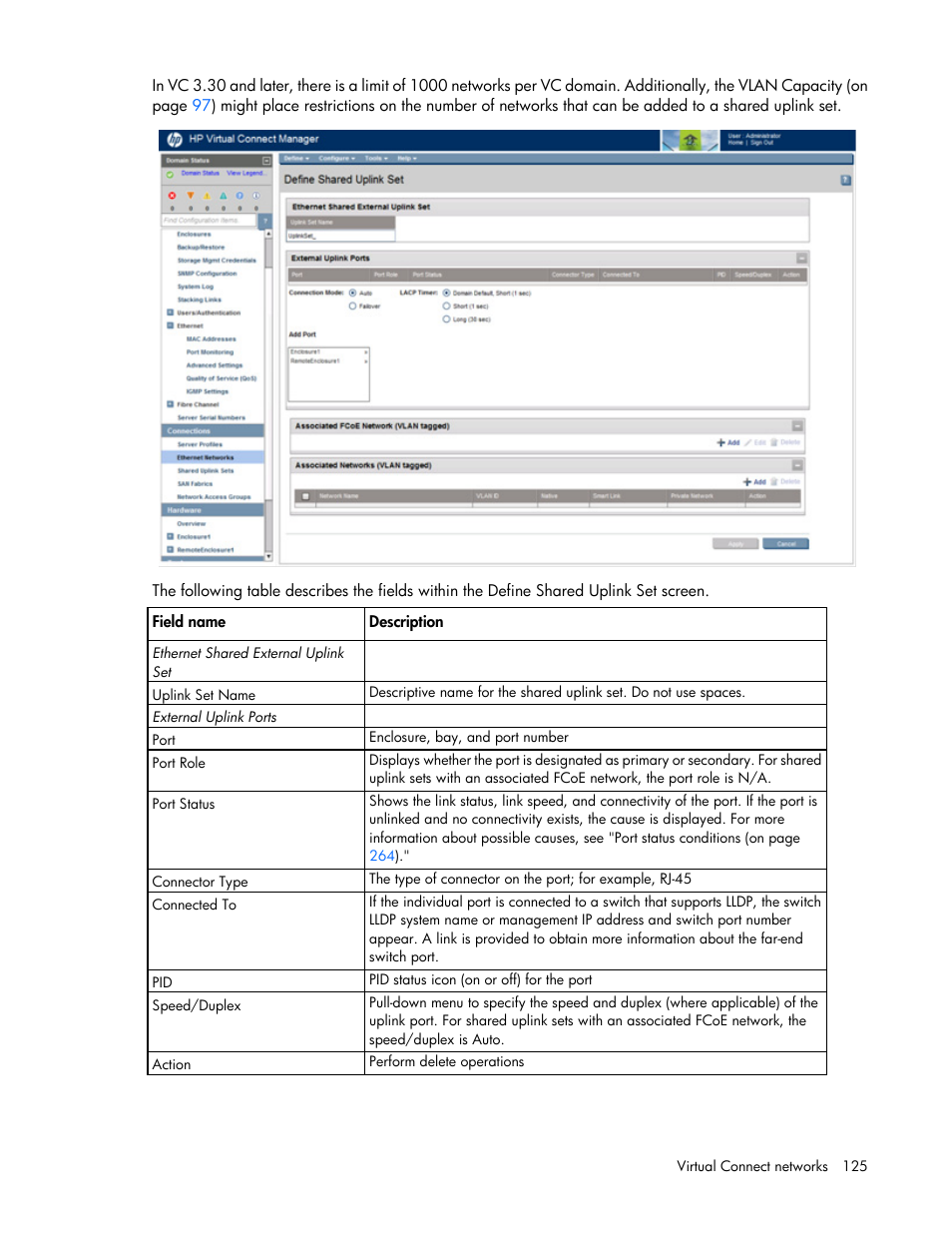 HP Virtual Connect Flex-10 10Gb Ethernet Module for c-Class BladeSystem User Manual | Page 125 / 290