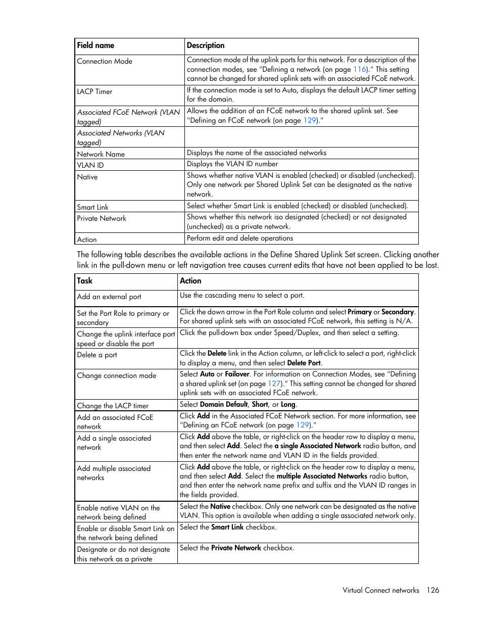 HP Virtual Connect Flex-10 10Gb Ethernet Module for c-Class BladeSystem User Manual | Page 126 / 290