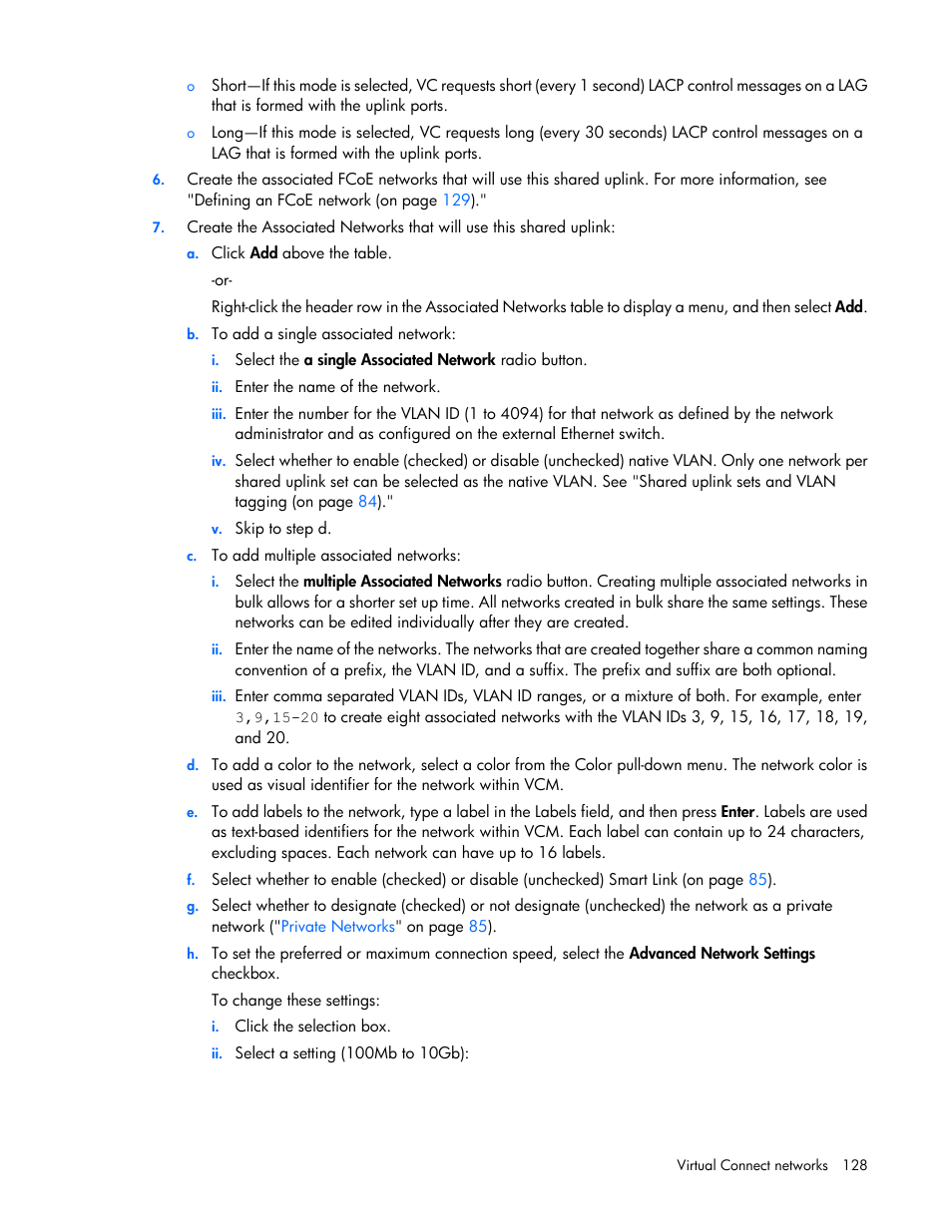 HP Virtual Connect Flex-10 10Gb Ethernet Module for c-Class BladeSystem User Manual | Page 128 / 290