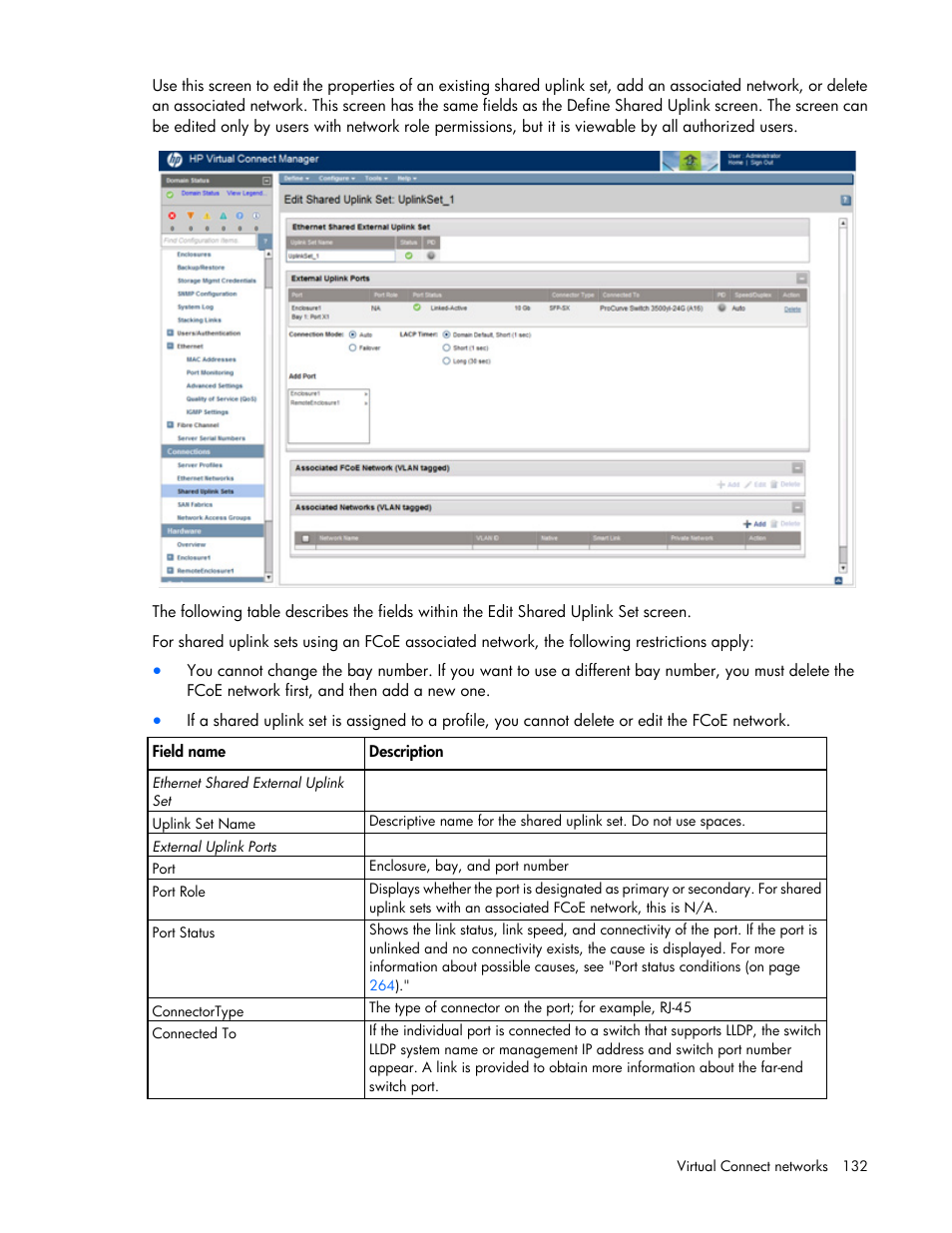 HP Virtual Connect Flex-10 10Gb Ethernet Module for c-Class BladeSystem User Manual | Page 132 / 290