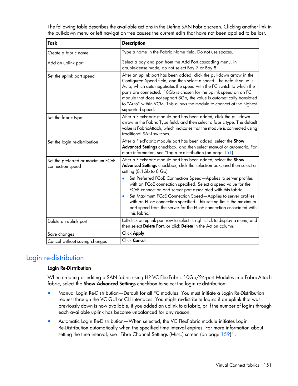 Login re-distribution | HP Virtual Connect Flex-10 10Gb Ethernet Module for c-Class BladeSystem User Manual | Page 151 / 290