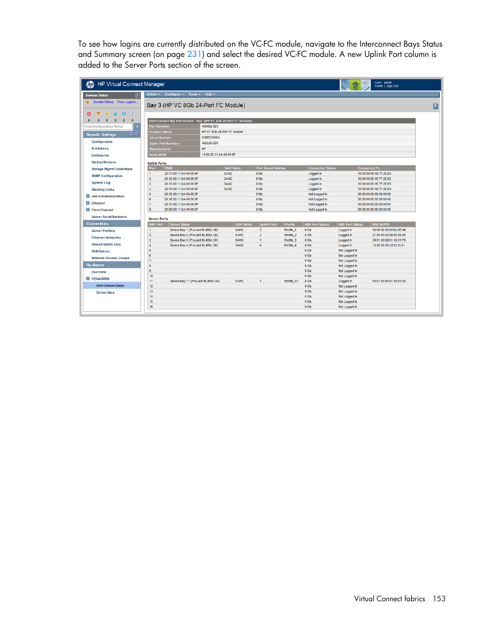 HP Virtual Connect Flex-10 10Gb Ethernet Module for c-Class BladeSystem User Manual | Page 153 / 290