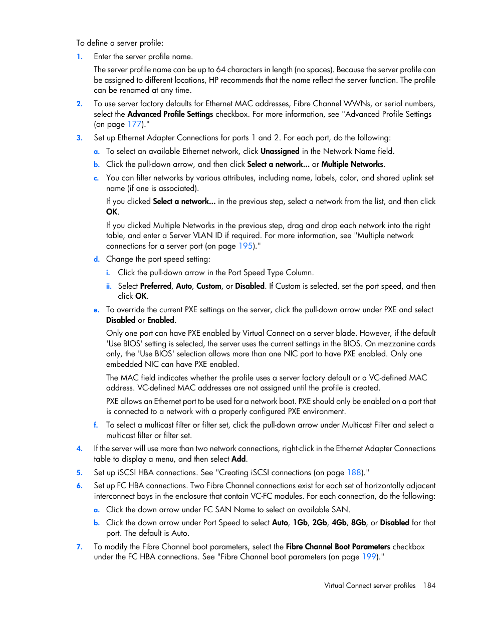 HP Virtual Connect Flex-10 10Gb Ethernet Module for c-Class BladeSystem User Manual | Page 184 / 290