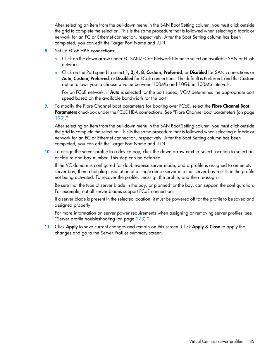 HP Virtual Connect Flex-10 10Gb Ethernet Module for c-Class BladeSystem User Manual | Page 185 / 290