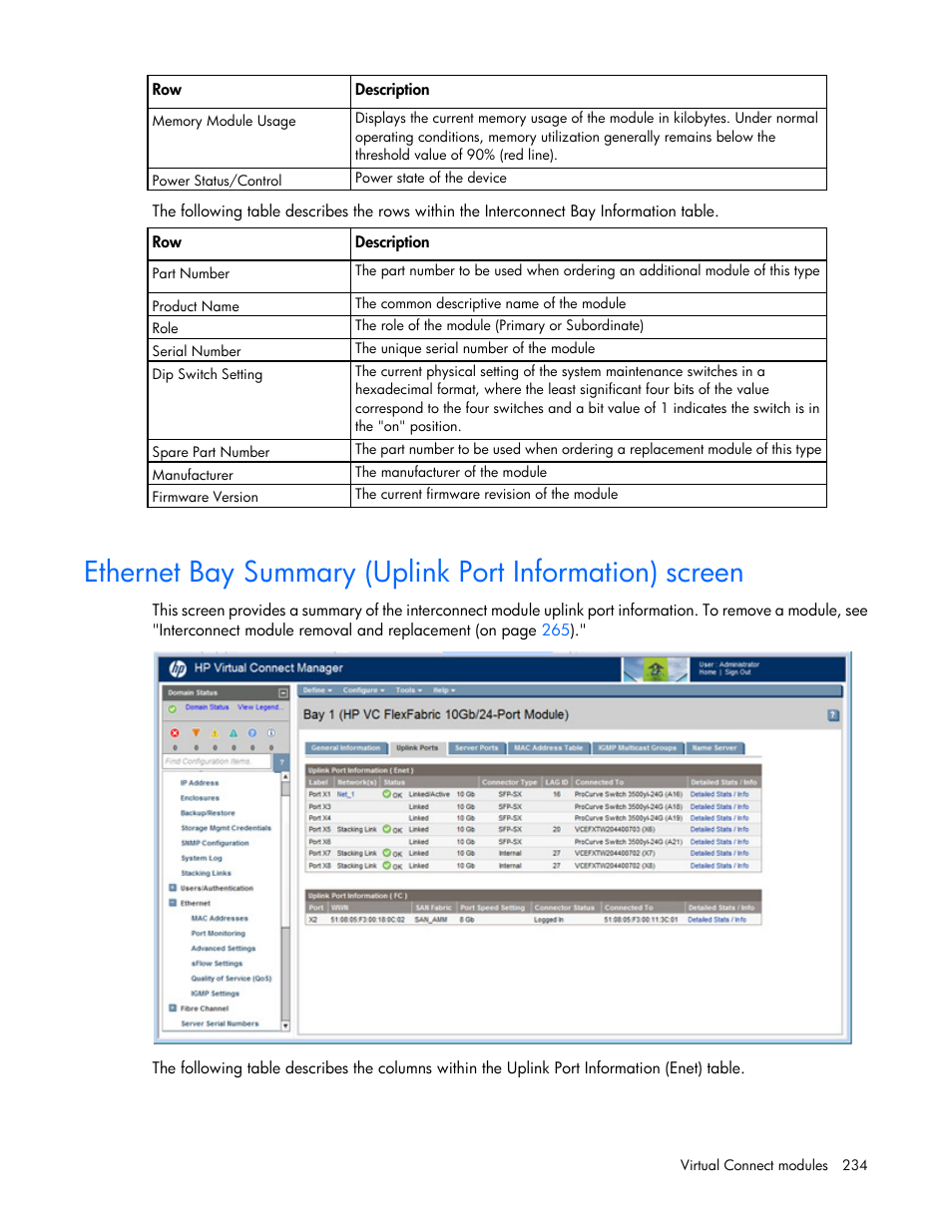 HP Virtual Connect Flex-10 10Gb Ethernet Module for c-Class BladeSystem User Manual | Page 234 / 290