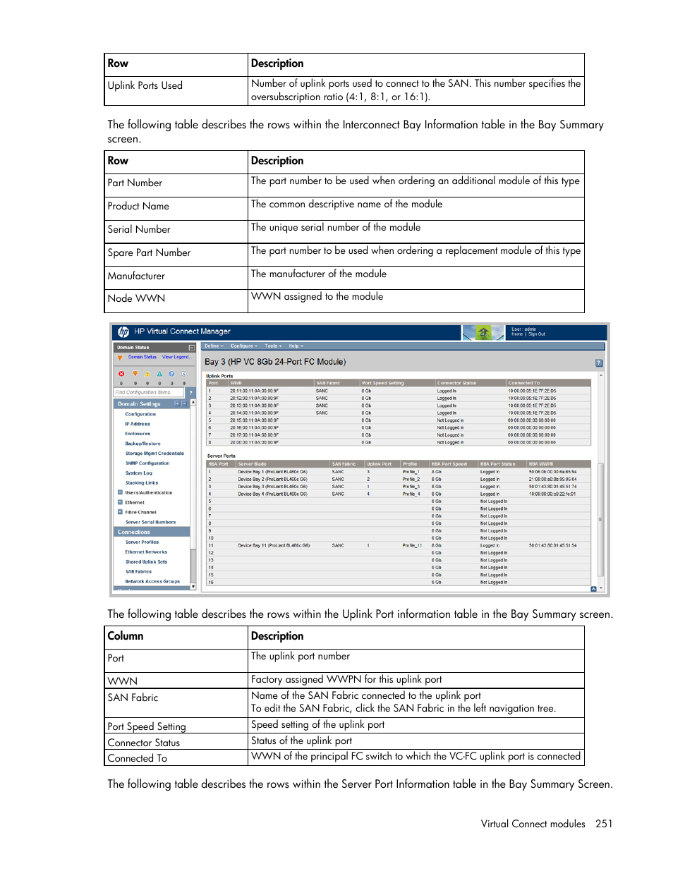 HP Virtual Connect Flex-10 10Gb Ethernet Module for c-Class BladeSystem User Manual | Page 251 / 290