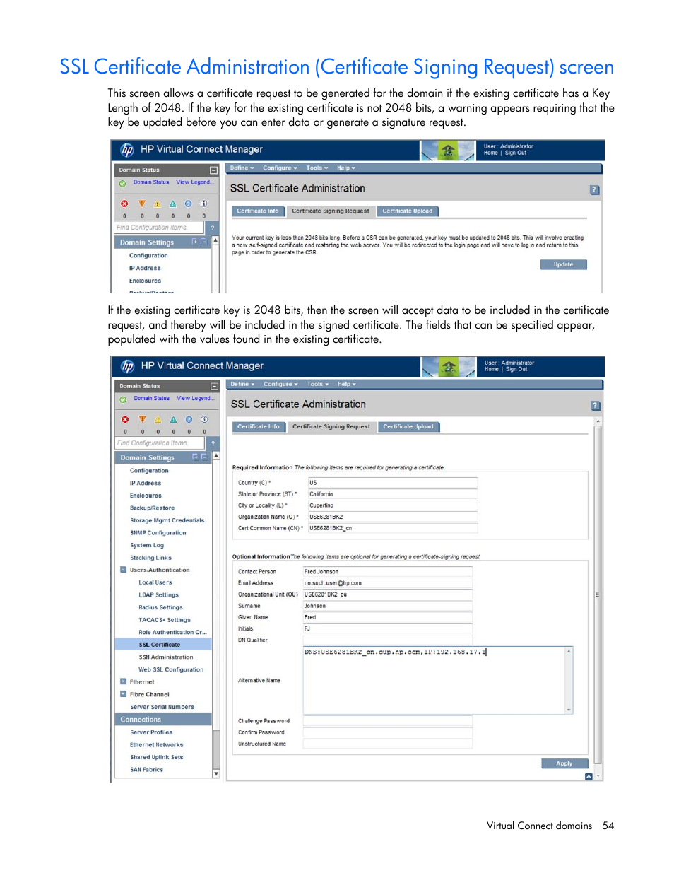 HP Virtual Connect Flex-10 10Gb Ethernet Module for c-Class BladeSystem User Manual | Page 54 / 290