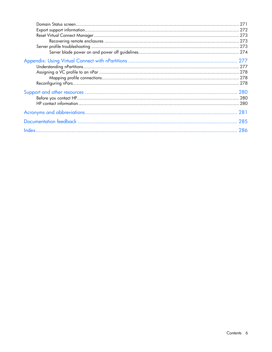 HP Virtual Connect Flex-10 10Gb Ethernet Module for c-Class BladeSystem User Manual | Page 6 / 290