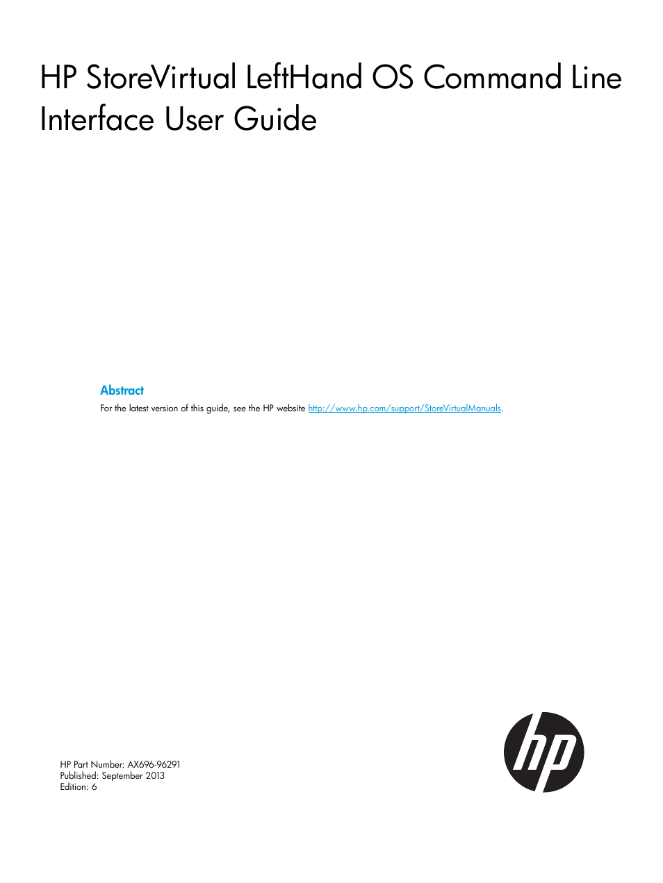 HP StoreVirtual 4000 Storage User Manual | 122 pages