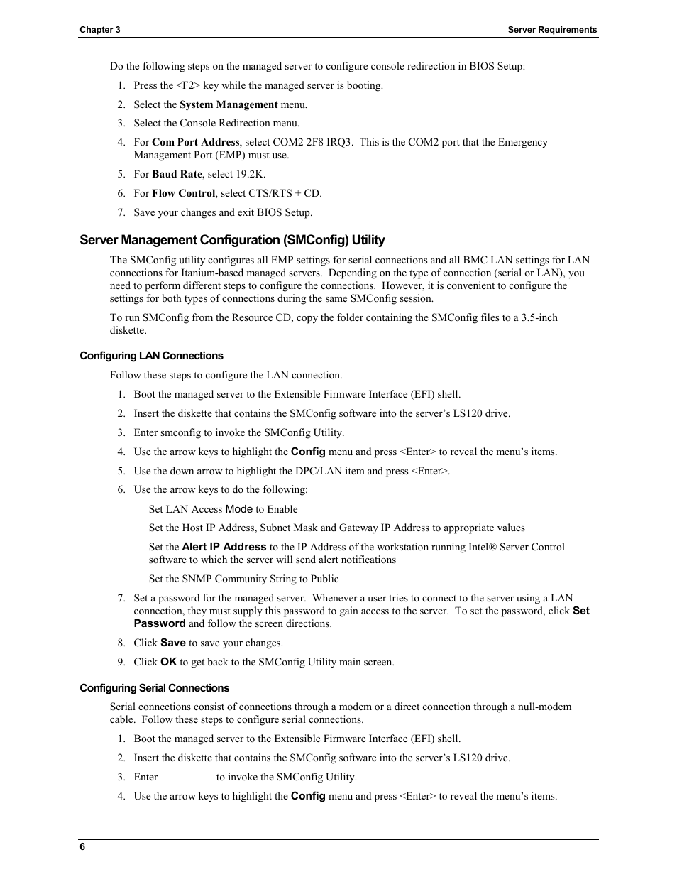 Server management configuration (smconfig) utility | HP Integrity rx4610 Server User Manual | Page 10 / 42