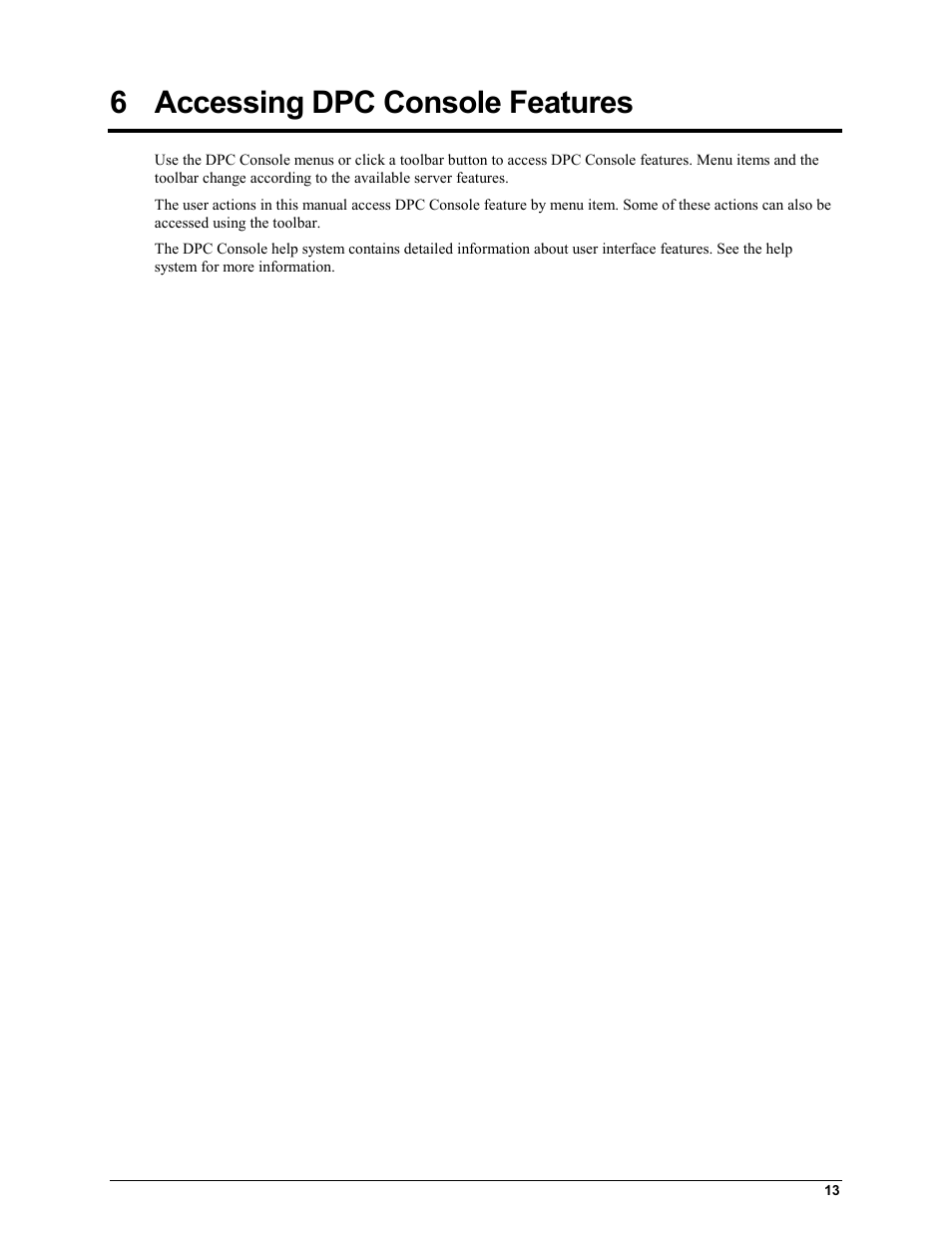 6 accessing dpc console features, Accessing dpc console features | HP Integrity rx4610 Server User Manual | Page 17 / 42