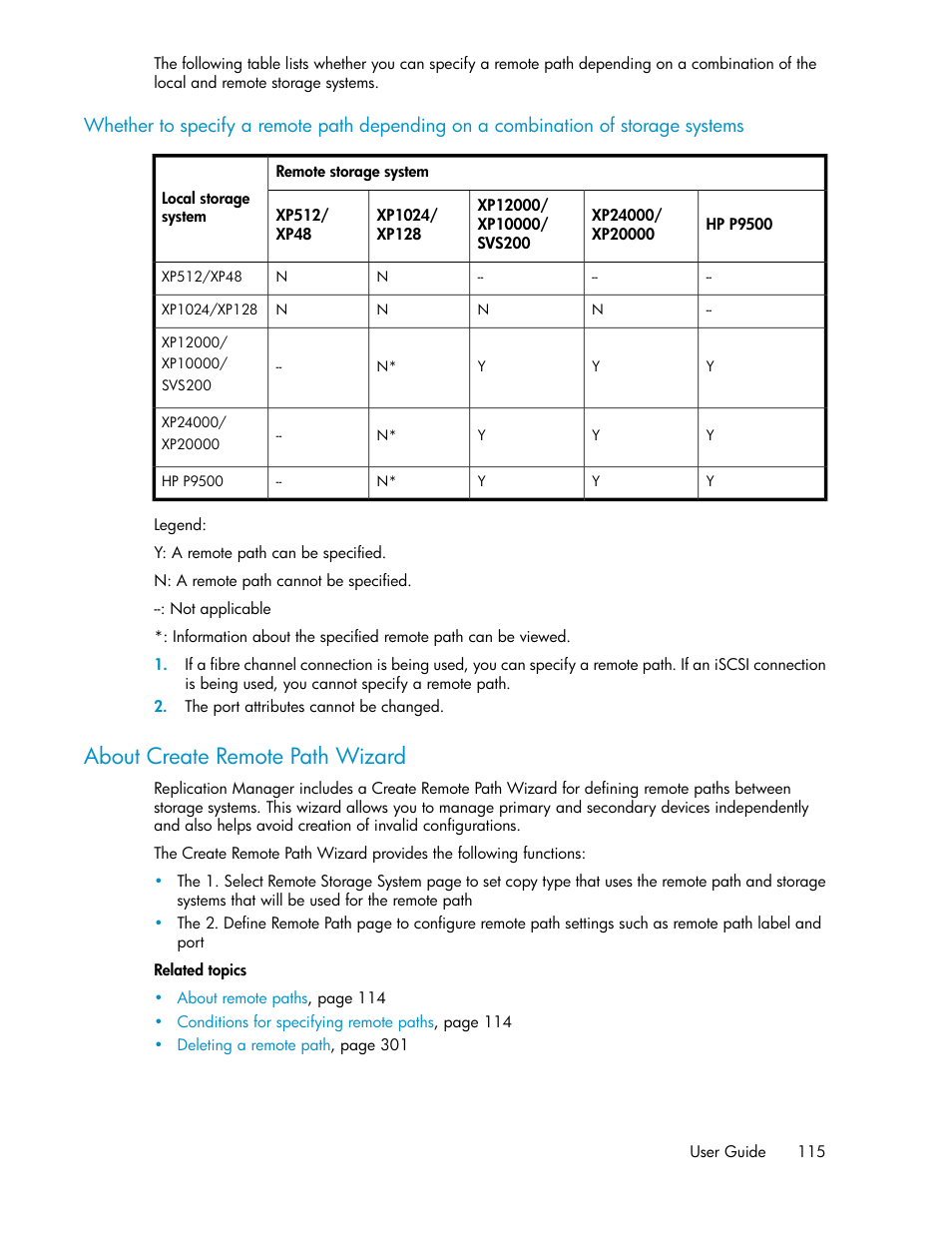 About create remote path wizard | HP XP P9000 Command View Advanced Edition Software User Manual | Page 115 / 470