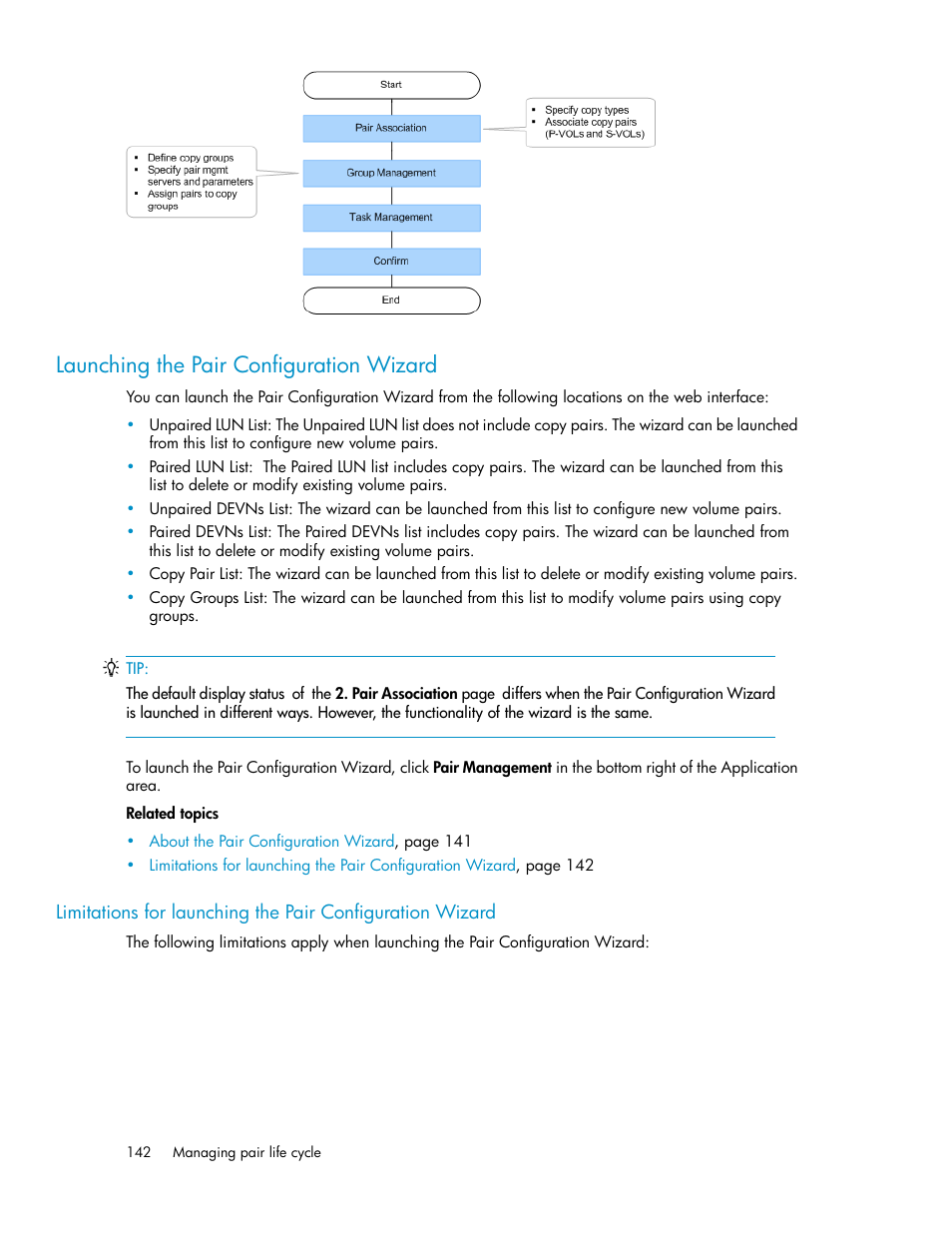 Launching the pair configuration wizard | HP XP P9000 Command View Advanced Edition Software User Manual | Page 142 / 470