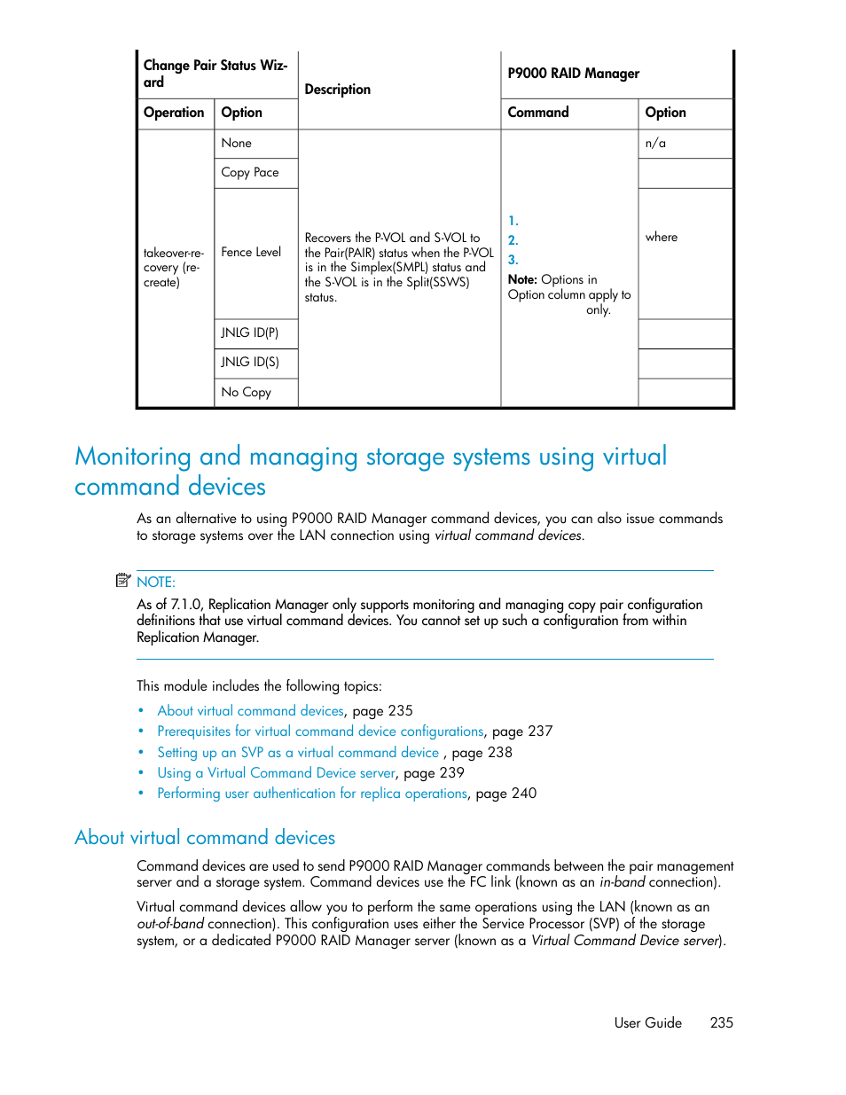 About virtual command devices | HP XP P9000 Command View Advanced Edition Software User Manual | Page 235 / 470