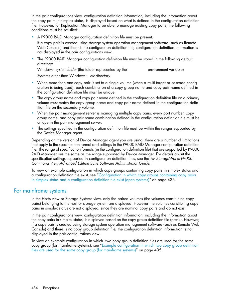 For mainframe systems | HP XP P9000 Command View Advanced Edition Software User Manual | Page 434 / 470