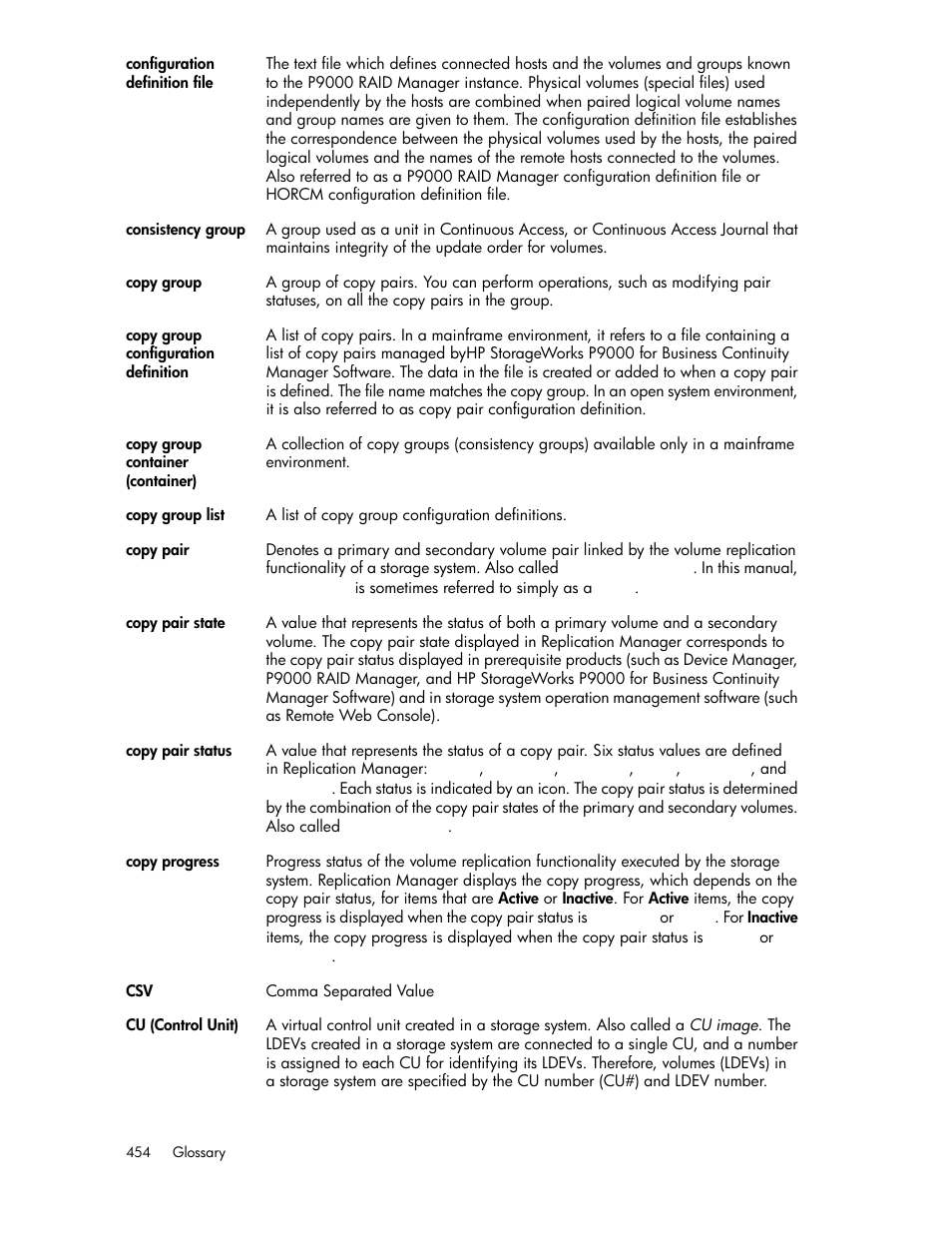 HP XP P9000 Command View Advanced Edition Software User Manual | Page 454 / 470