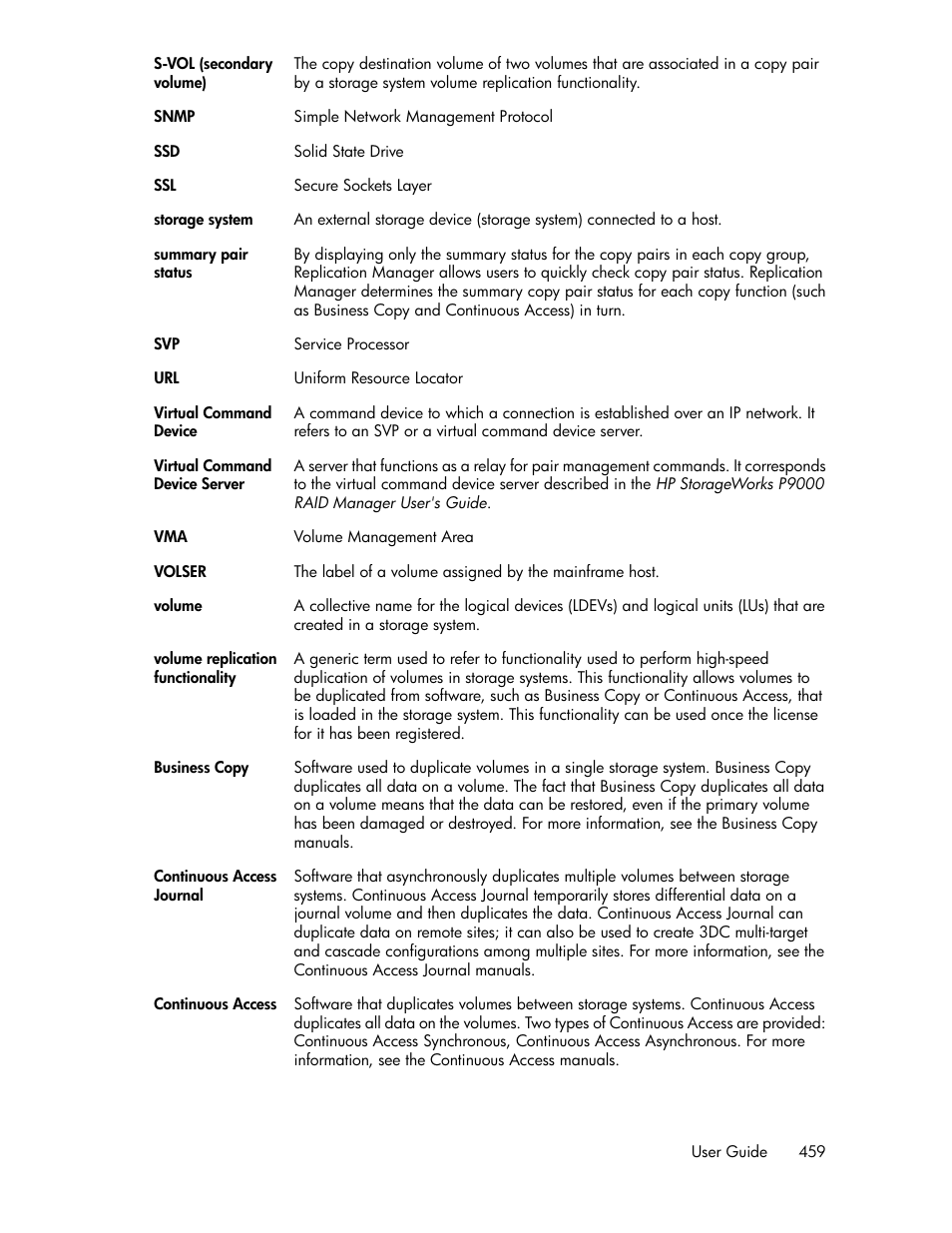 HP XP P9000 Command View Advanced Edition Software User Manual | Page 459 / 470