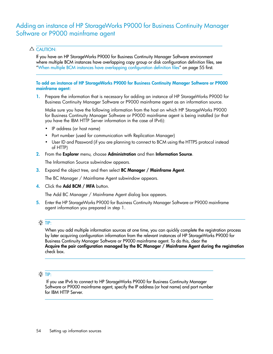 P9000 mainframe agent | HP XP P9000 Command View Advanced Edition Software User Manual | Page 54 / 470