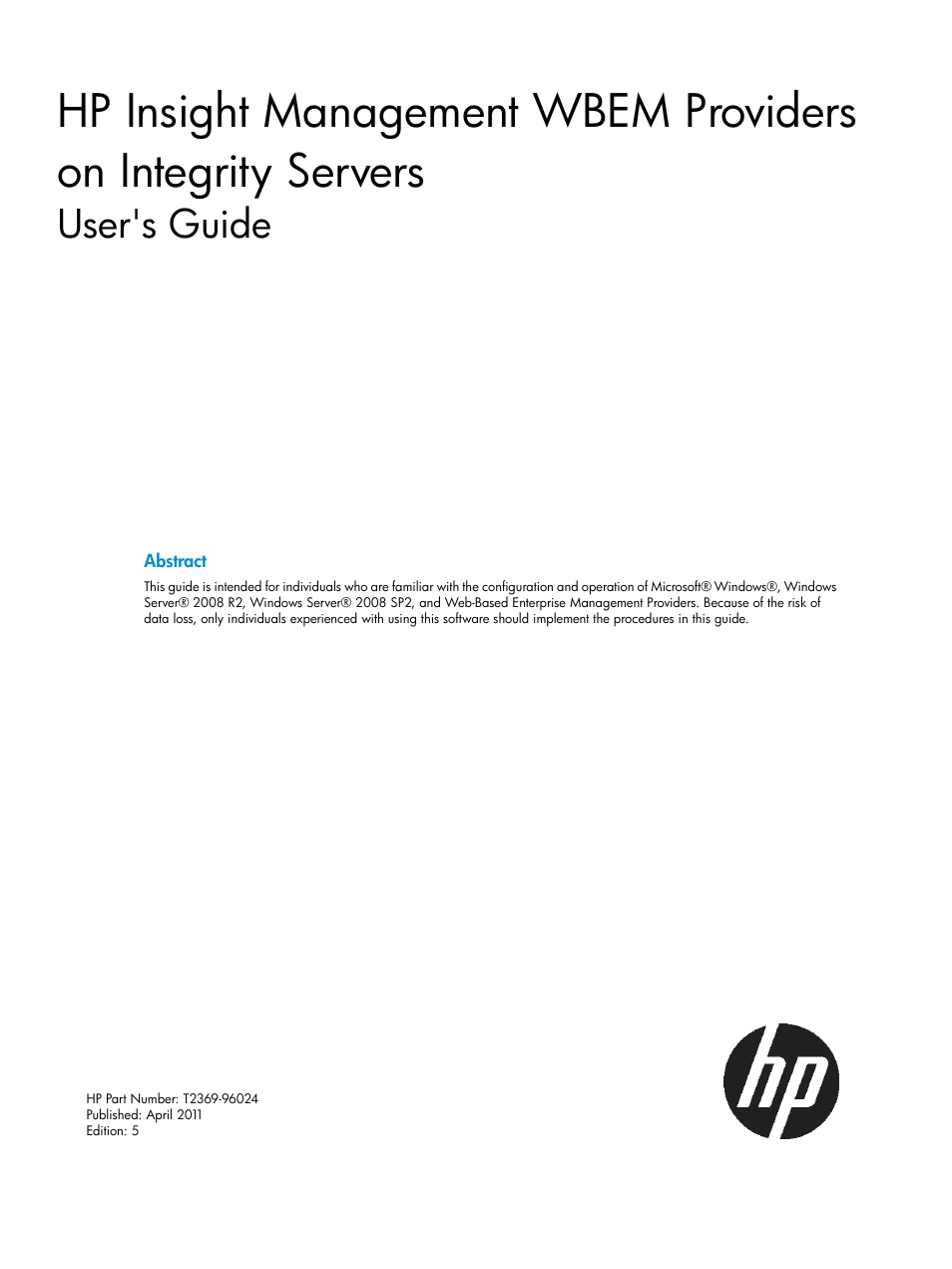 HP Integrity rx3600 Server User Manual | 22 pages