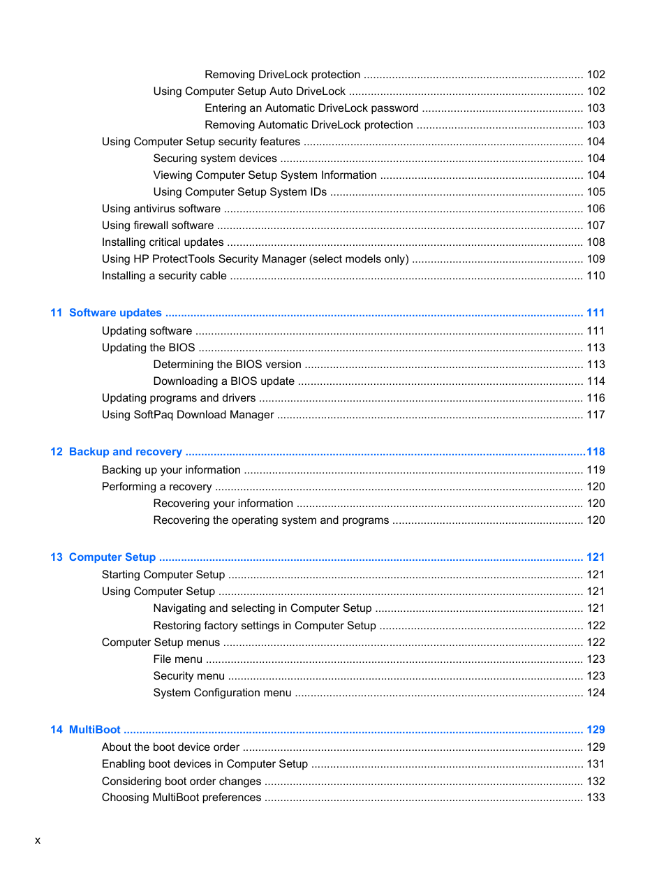 HP Compaq 620 Notebook-PC User Manual | Page 10 / 158
