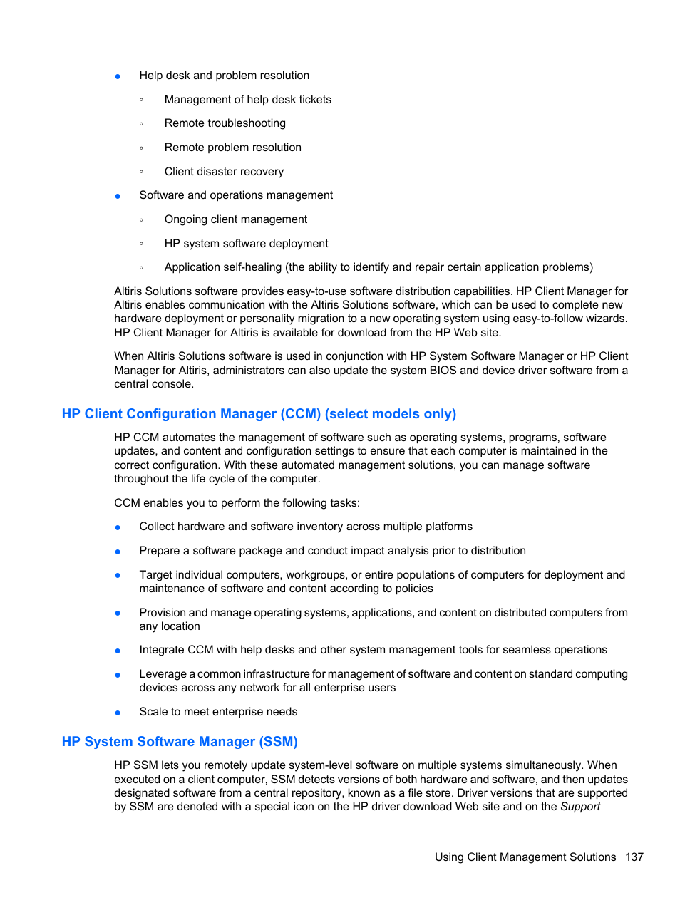 Hp system software manager (ssm) | HP Compaq 620 Notebook-PC User Manual | Page 149 / 158